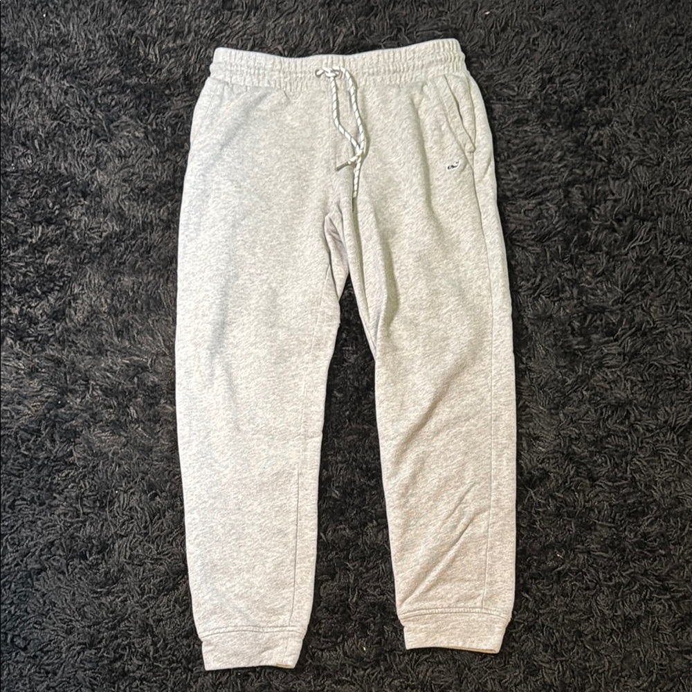 Vineyard Vines Gray Sweatpants with Elastic Cuffs and Drawstring Waist